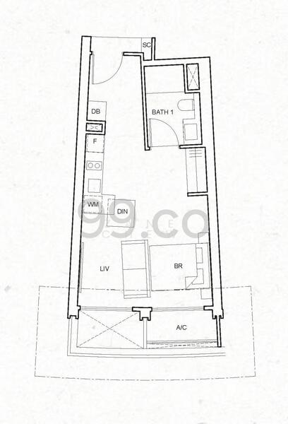 One Pearl Bank, 1 Pearl Bank, Studio, 431 sqft, Condominium For Rent, by Zane Chew, 60016678 - PropertyGuru.com.sg