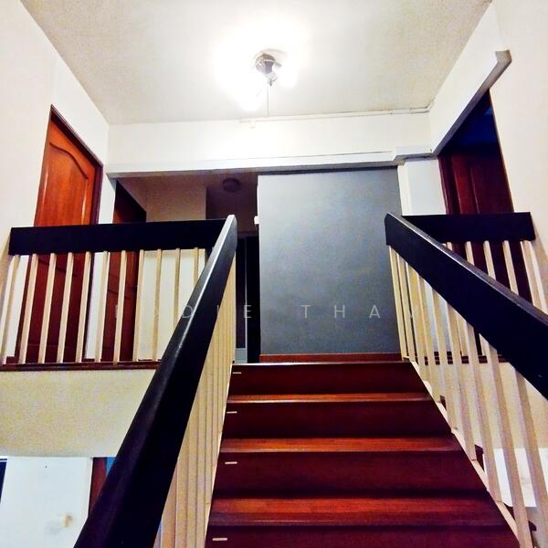 Stairs mid way to second level