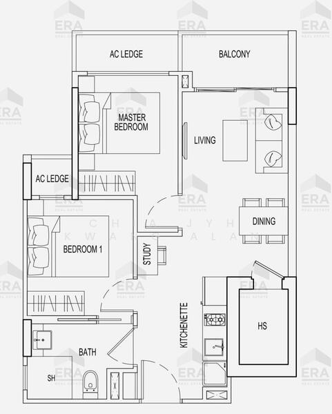 Parc Rosewood, 79 Rosewood Drive, 2 Bedrooms, 581 sqft, Condominium For Rent, by Chia Jyh Kwang Alan, 60019906 - PropertyGuru.com.sg