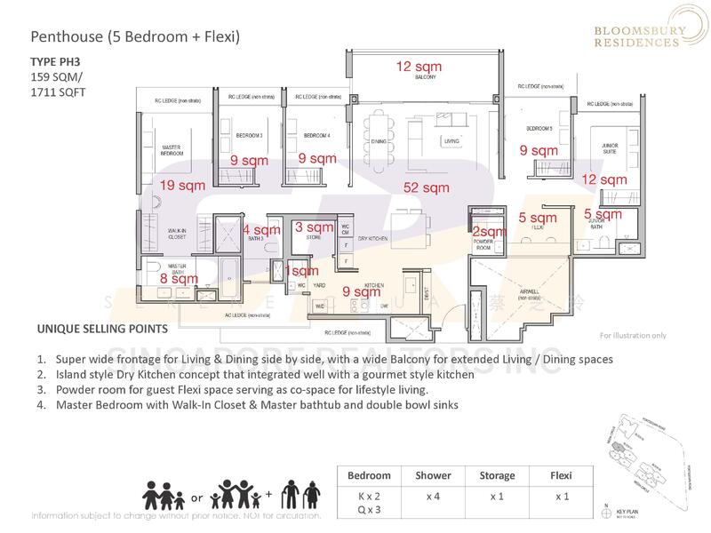 Bloomsbury Residences, 61 Media Circle, 5 Bedrooms, 1,668 sqft, Apartment For Sale, by Serene Chua 蔡芝玲, 60021563 - PropertyGuru.com.sg
