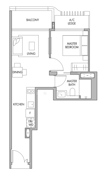 The Tre Ver, 60 Potong Pasir Avenue 1, 1 Bedroom, 495 sqft, Condominium For Rent, by Ken Wu, 60024855 - PropertyGuru.com.sg