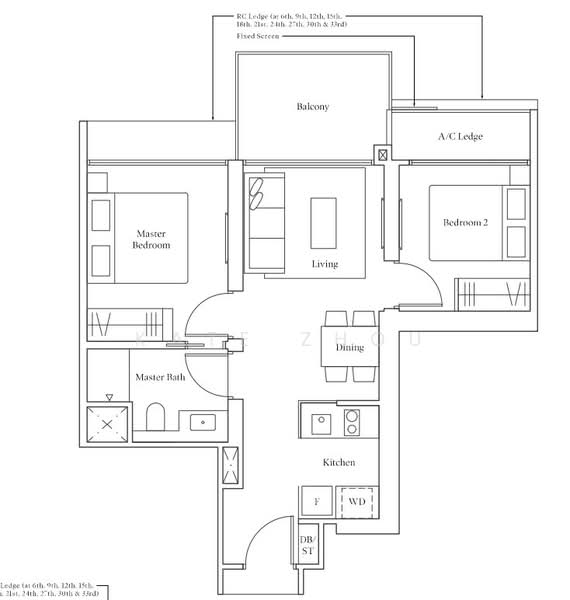 Avenue South Residence, 13 Silat Avenue, 2 Bedrooms, 657 sqft, Condominium For Rent, by Kate 周笕簢., 60025349 - PropertyGuru.com.sg