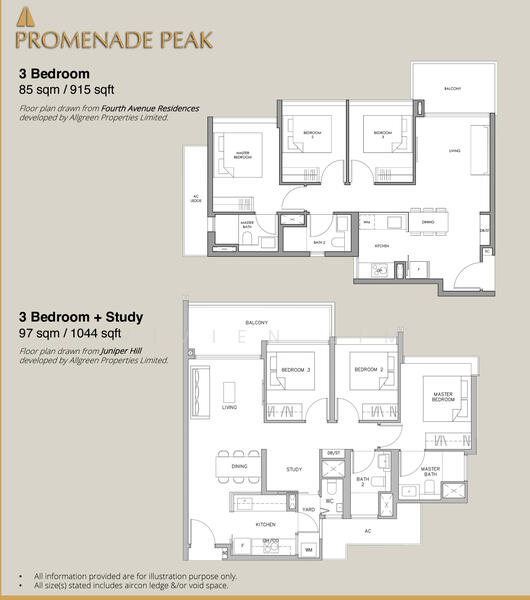 Promenade Peak, 1 Zion Road, 3 Bedrooms, 1,033 sqft, Condominium For Sale, by Vivien Lim, 60026035 - PropertyGuru.com.sg