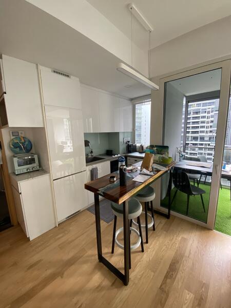 Kitchen with Bar Table