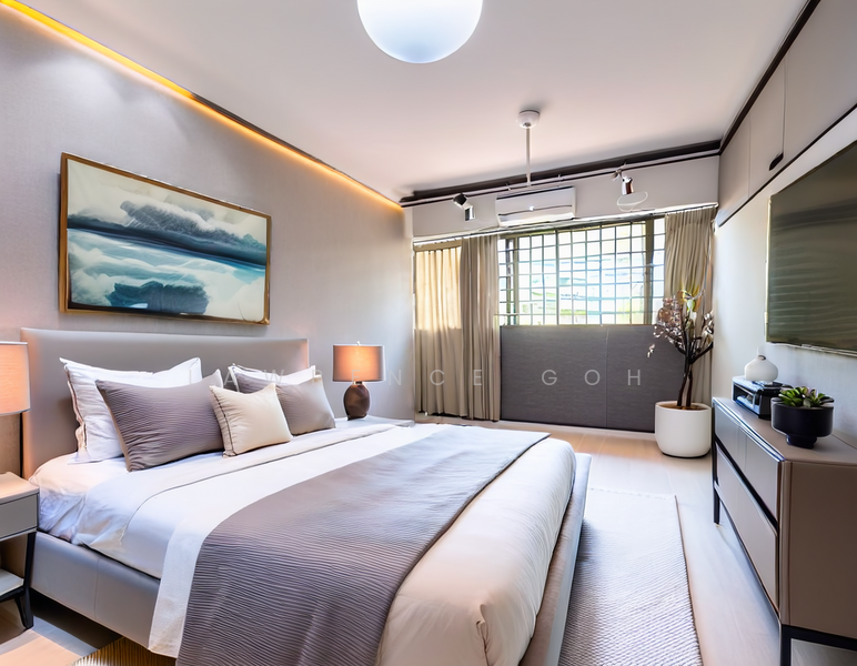 virtual staged bedroom