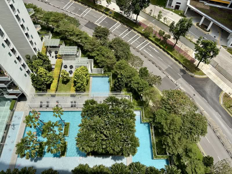 Sky Habitat, 9 Bishan Street 15, 2 Bedrooms, 1,033 sqft, Condominium For Rent, by Ian Low, 60027392 - View from living room balcony - PropertyGuru.com.sg