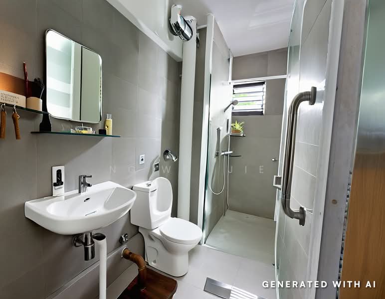141 Lorong Ah Soo, 141 Lorong Ah Soo, 3 Bedrooms, 1,571 sqft, HDB Flat For Sale, by Ng Wei Jie, 60029662 - Bathroom - PropertyGuru.com.sg
