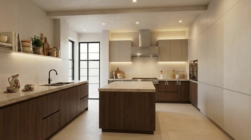 Rare 6,800sf Inter-Terrace in D16 | 5 Beds All Ensuite | 3 Living Areas, Upper East Coast, Simpang Bedok, Tanah Merah MRT, Limau estate, Jalan Tanjong, Jalan Angin Laut, Tanah Merah Kechil Road, Jalan Limau Kasturi, Sea Breeze Avenue, Jalan Limau Nipis, Sea Breeze Road, Jalan Keris, Jalan Buloh Perindu, and Jalan Sayang, Bedok / Upper East Coast, 5 Bedrooms, 6,800 sqft, Terraced House For Sale, by Vanessa Tan, 60034583 - Kitchen - PropertyGuru.com.sg