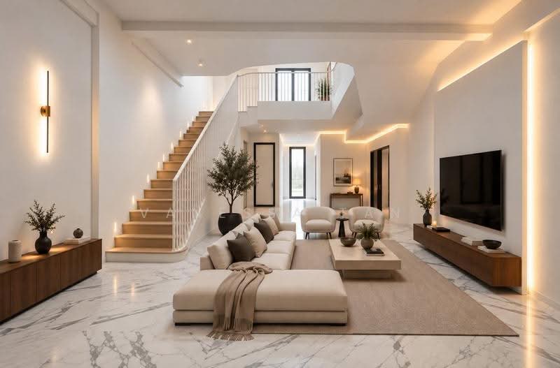 Rare 6,800sf Inter-Terrace in D16 | 5 Beds All Ensuite | 3 Living Areas, Upper East Coast, Simpang Bedok, Tanah Merah MRT, Limau estate, Jalan Tanjong, Jalan Angin Laut, Tanah Merah Kechil Road, Jalan Limau Kasturi, Sea Breeze Avenue, Jalan Limau Nipis, Sea Breeze Road, Jalan Keris, Jalan Buloh Perindu, and Jalan Sayang, Bedok / Upper East Coast, 5 Bedrooms, 6,800 sqft, Terraced House For Sale, by Vanessa Tan, 60034583 - Living Room - PropertyGuru.com.sg