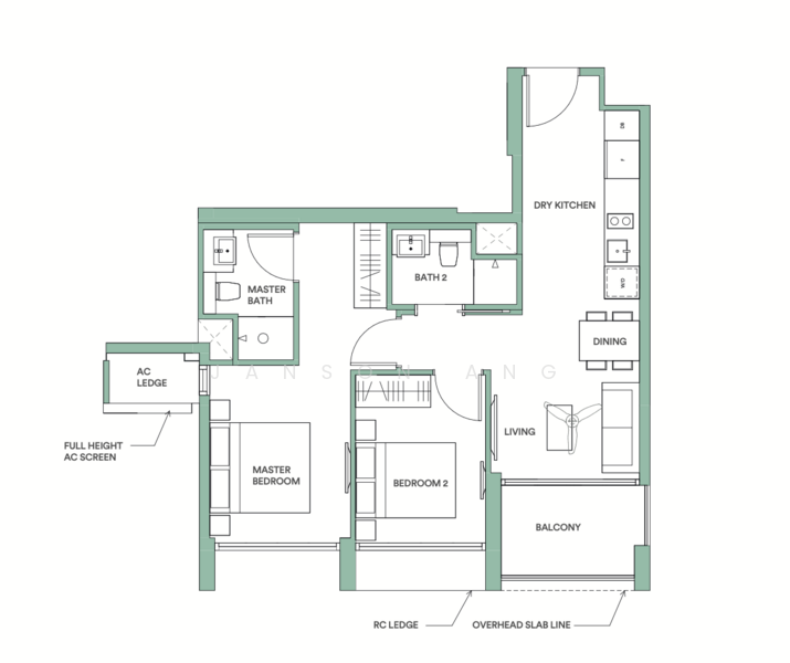 Park Place Residences, 6 Paya Lebar Road, 2 Bedrooms, 743 sqft, Condominium For Rent, by Janson Ang, 60038880 - PropertyGuru.com.sg