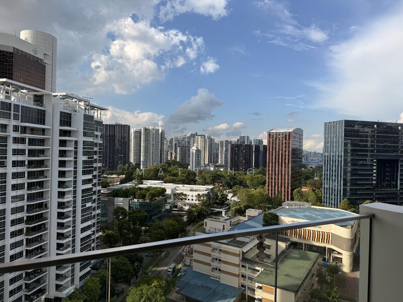 City view from the balcony 