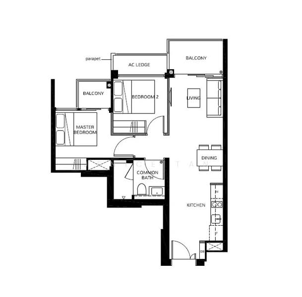 The Wisteria, 590 Yishun Ring Road, Sembawang / Yishun, 2 Bedrooms, 635 sqft, Condominium For Rent, by Jenice Tan, 60044736 - PropertyGuru.com.sg