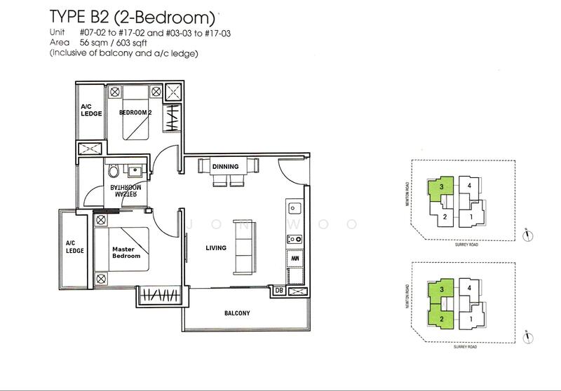 Suites @ Newton, 1 Surrey Road, 2 Bedrooms, 603 sqft, Apartment For Rent, by Jon Woo, 60046655 - Others - PropertyGuru.com.sg