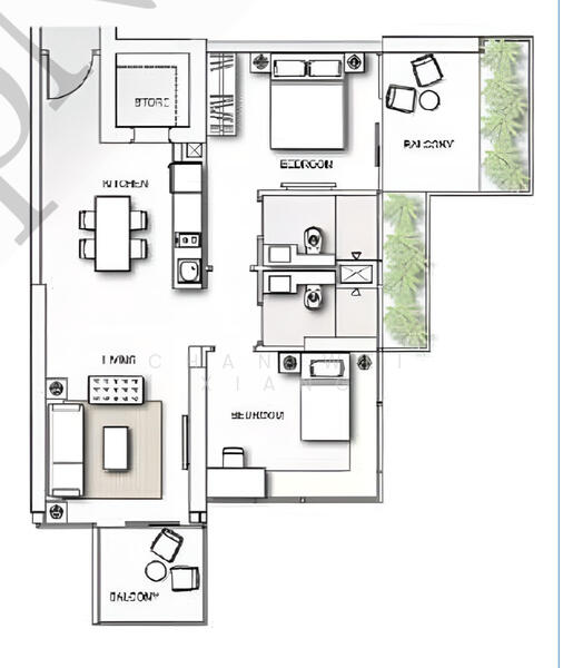 Lumiere, 2 Mistri Road, 2 Bedrooms, 969 sqft, Apartment For Rent, by Chan Wei Xiang, 60047023 - PropertyGuru.com.sg