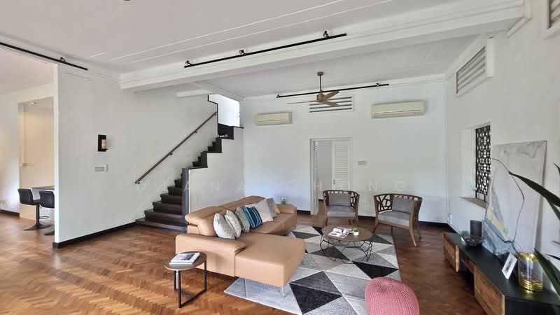 Renovated Black & White GCB on Olive Road, , 6 Bedrooms, 9,000 sqft, Good Class Bungalow For Rent, by Diana Chong, 60052261 - Living Room - PropertyGuru.com.sg