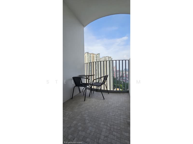 Queens Peak, 3 Dundee Road, 1 Bedroom, 431 sqft, Condominium For Rent, by Stella S Sim, 60052602 - Balcony - PropertyGuru.com.sg