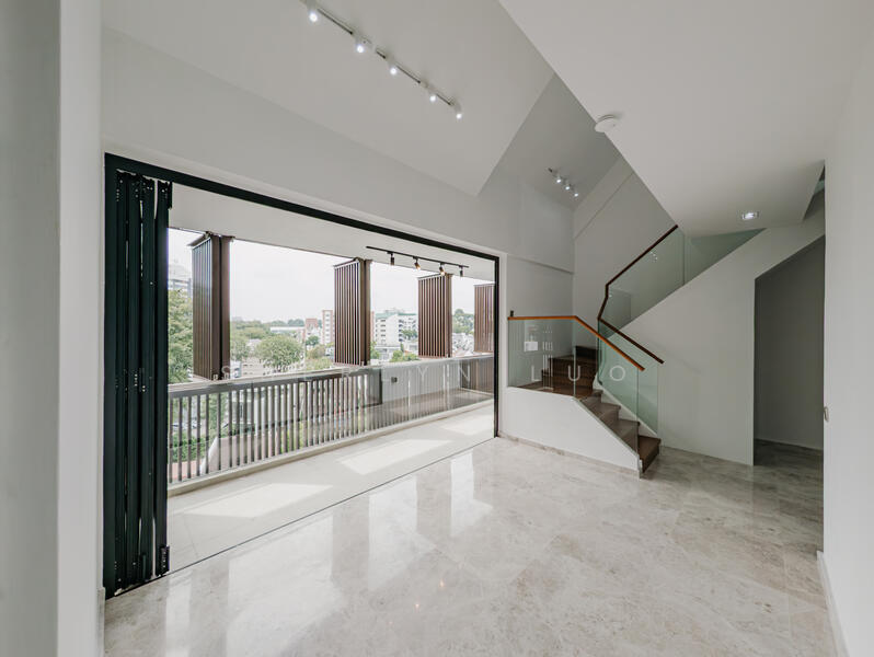 living room facing quiet landed enclove