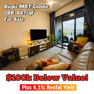For Sale - Bugis MRT Condo - 4% Rental Yield (Currently $6200)