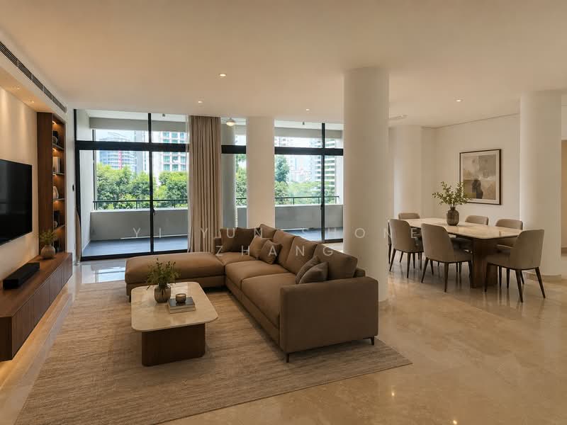 The Colonnade, 82 Grange Road, 4 Bedrooms, 3,994 sqft, Condominium For Rent, by Yi Yun Shone Zhang, 60059850 - Living Room - PropertyGuru.com.sg