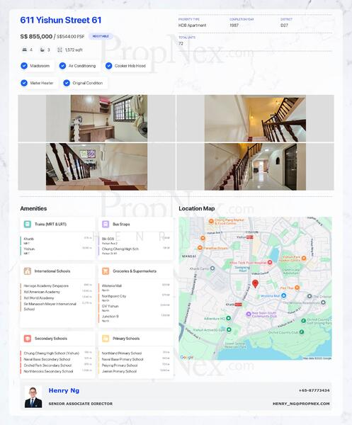 For Sale - 611 Yishun Street 61