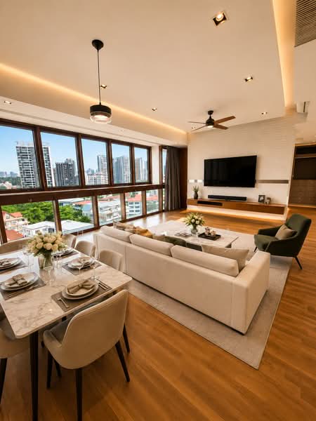 1 Moulmein Rise, 1 Moulmein Rise, 3 Bedrooms, 1,238 sqft, Apartment For Sale, by Hazel Tea, 60061834 - Living Room - PropertyGuru.com.sg