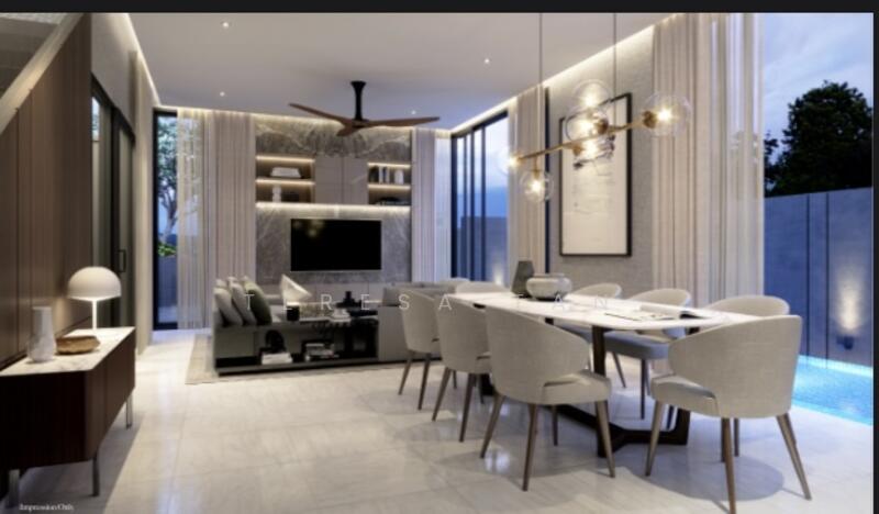 ⭐⭐LANDED7772@PASIR RIS BEACH PARK @966-7777-2⭐$5.xM, Costa Villa Luxury Brand New Houses @Pasir Ris, Pasir Ris / Tampines, 5 Bedrooms, 4,020 sqft, Terraced House For Sale, by Teresa Tan, 60065411 - Dining Room - PropertyGuru.com.sg