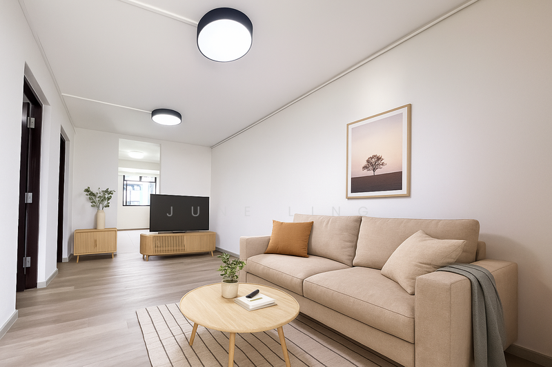 Living Room (AI Staging)