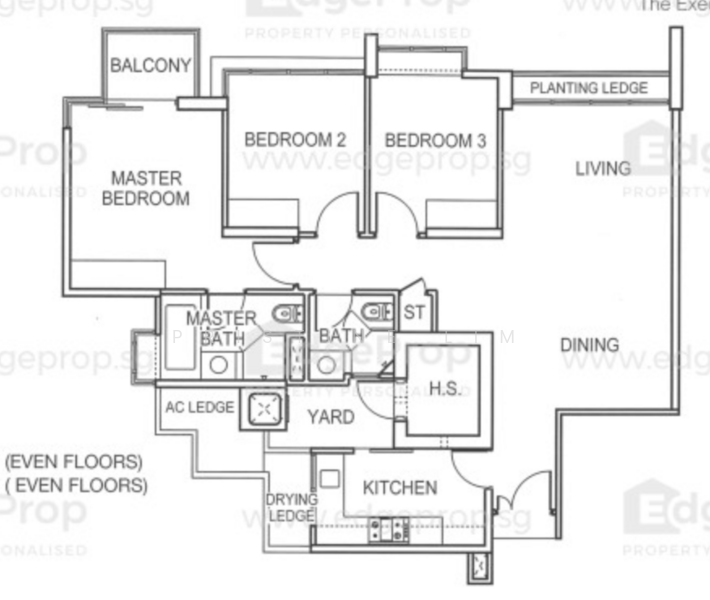 Park Green, 8 Rivervale Link, Hougang / Punggol / Sengkang, 3 Bedrooms, 1,163 sqft, Condominium For Sale, by Pristine Lim, 60066900 - PropertyGuru.com.sg