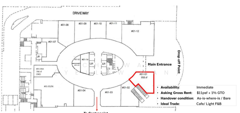 51 Cuppage Road, 51 Cuppage Road, 958 sqft, Food & Beverage For Rent, by Chi Wai (Yellow Man), 60068056 - CommercialGuru.com.sg