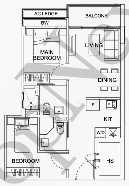 Suites De Laurel, 2 Jalan Anak Bukit, 2 Bedrooms, 646 sqft, Condominium For Rent, by Aaron Oon, 60069301 - PropertyGuru.com.sg