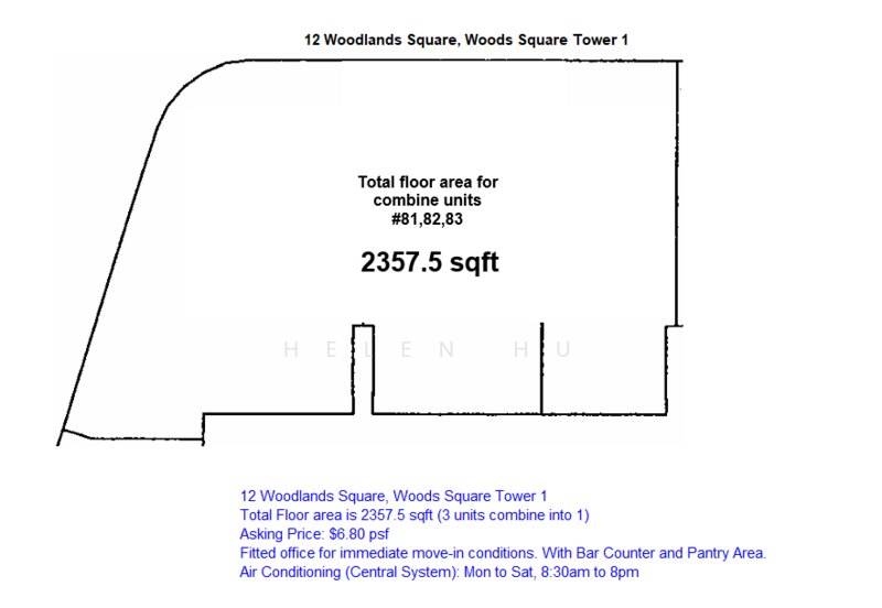 Woods Square, 12 Woodlands Square, 2,357 sqft, Office For Rent, by Helen HU, 60070617 - CommercialGuru.com.sg