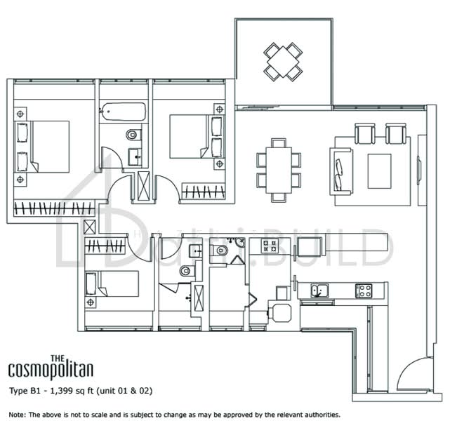 The Cosmopolitan, 200 Kim Seng Road, 3 Bedrooms, 1,399 sqft, Condominium For Rent, by Hazel Toh, 60071077 - PropertyGuru.com.sg