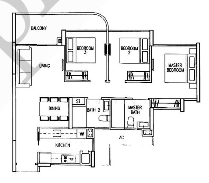 Riversound Residence, 7 Sengkang East Avenue, Hougang / Punggol / Sengkang, 3 Bedrooms, 947 sqft, Condominium For Rent, by Sean Yin, 60072473 - PropertyGuru.com.sg