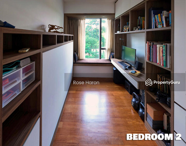 Bedroom 2 can double as a study, WFH office or playroom by day