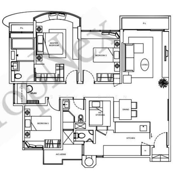 The Cascadia, 921 Bukit Timah Road, Clementi Park / Upper Bukit Timah, 3 Bedrooms, 1,238 sqft, Condominium For Rent, by Steve Chen, 60077339 - PropertyGuru.com.sg