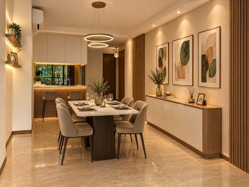 Kingsford Waterbay, Upper Serangoon View, Hougang / Punggol / Sengkang, 3 Bedrooms, 883 sqft, Condominium For Sale, by Peter Loh 彼得, 60077577 - Dining Room - PropertyGuru.com.sg