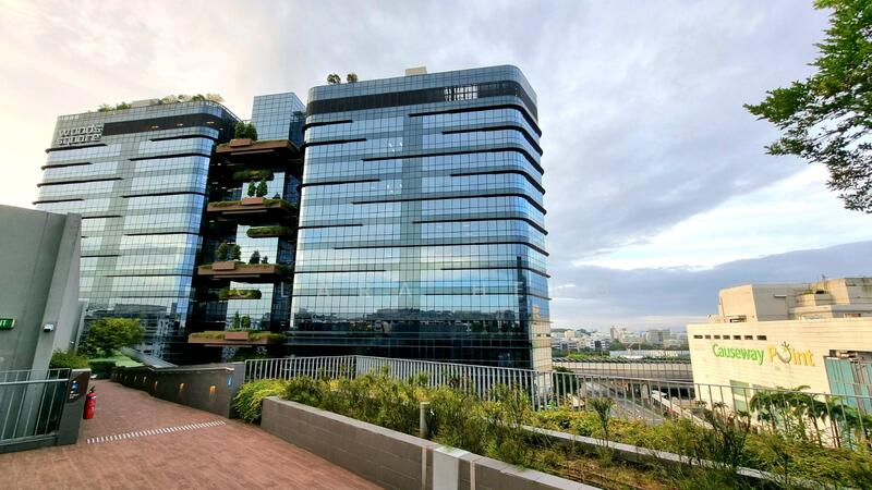 Woods Square, 8 Woodlands Square, 1,152 sqft, Office For Sale, by Clara Heng, 60077861 - Impressive Exterior, Biophilic - CommercialGuru.com.sg