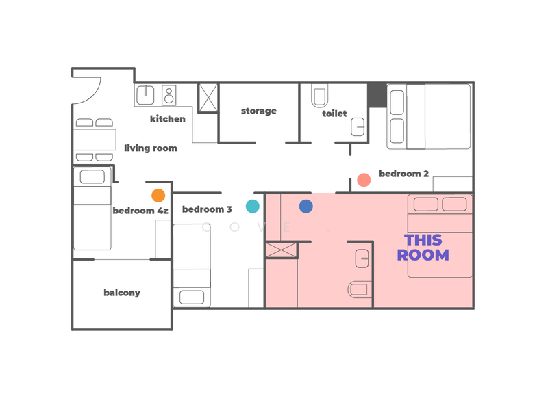 Forte Suites, 88 Mergui Road, Room Rental, 66 sqft, Condominium For Rent, by Cove, 60079082 - PropertyGuru.com.sg