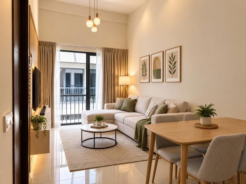 The Promenade @ Pelikat, 183 Jalan Pelikat, Hougang / Punggol / Sengkang, 2 Bedrooms, 969 sqft, Condominium For Sale, by Kent Lim CH, 60080493 - Living Room- AI Staging - PropertyGuru.com.sg