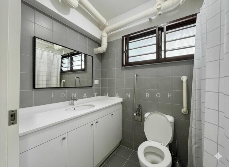 Illustrated alternate colour theme for washroom