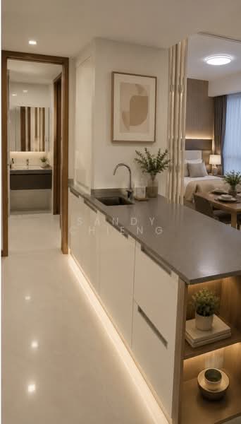 Marina One Residences, 21 Marina Way, 1 Bedroom, 721 sqft, Condominium For Rent, by Sandy Chieng, 60083439 - Kitchen - PropertyGuru.com.sg
