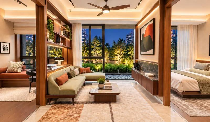 Aurea, 802 Beach Road, Beach Road / Bugis / Rochor, 2 Bedrooms, 635 sqft, Condominium For Sale, by Ethel Lim, 60084209 - Living Room - PropertyGuru.com.sg