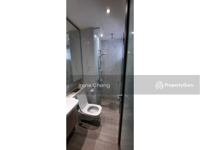 Elegant bathroom boasting a sunken bath 