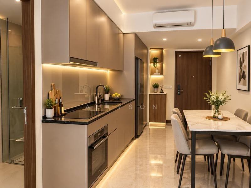 Royalgreen, 2 Anamalai Avenue, Tanglin / Holland / Bukit Timah, 2 Bedrooms, 667 sqft, Condominium For Rent, by Allyson Ong, 60087196 - Kitchen -For Illustration Only - PropertyGuru.com.sg