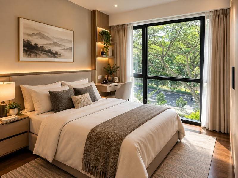 Royalgreen, 2 Anamalai Avenue, Tanglin / Holland / Bukit Timah, 2 Bedrooms, 667 sqft, Condominium For Rent, by Allyson Ong, 60087196 - Bedroom - For Illustration Only - PropertyGuru.com.sg