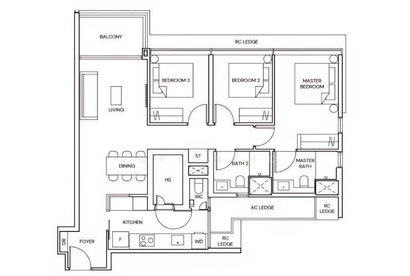 Terra Hill, 18 Yew Siang Road, Buona Vista / West Coast / Clementi New Town, 3 Bedrooms, 1,076 sqft, Condominium For Sale, by Joylyn Ho, 60091147 - PropertyGuru.com.sg