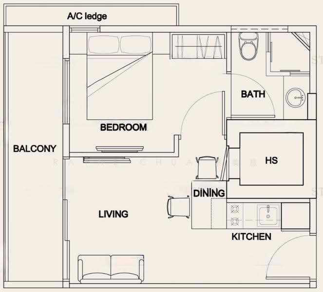H Residences, 50A Lorong H Telok Kurau, East Coast / Marine Parade, 1 Bedroom, 474 sqft, Condominium For Rent, by Rayne Chua 蔡美慧, 60091692 - PropertyGuru.com.sg