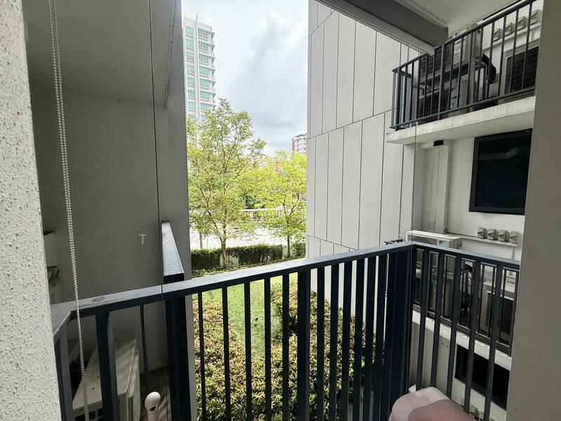 Service balcony at yard area 