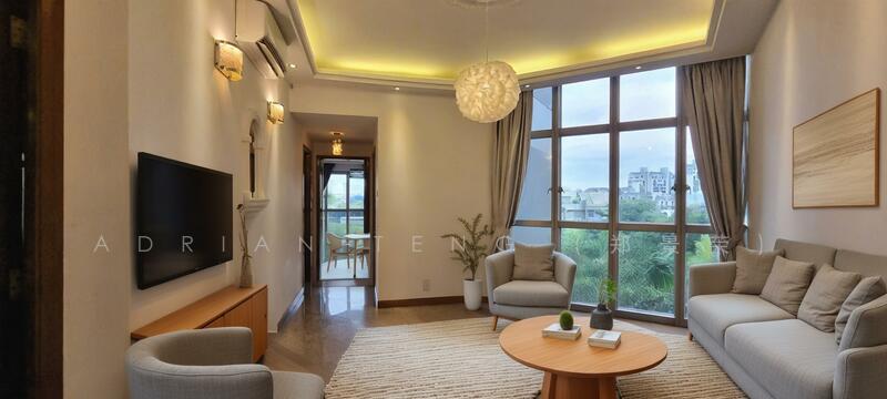 Artise impression base on actual living room layout