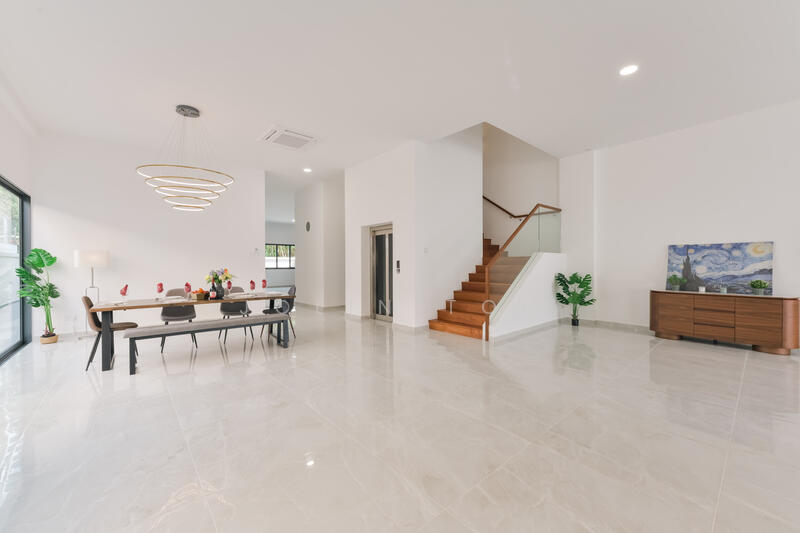 Stairs area and dining